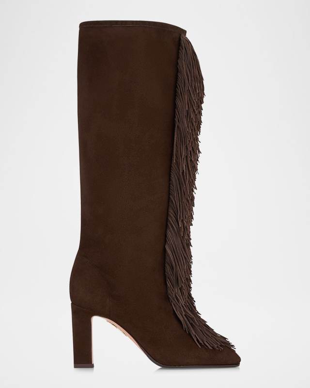 Gytane Fringe Suede Tall Boots